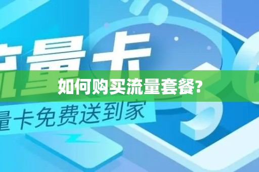 如何购买流量套餐?