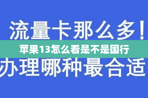 苹果13怎么看是不是国行