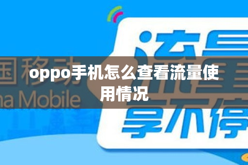 oppo手机怎么查看流量使用情况