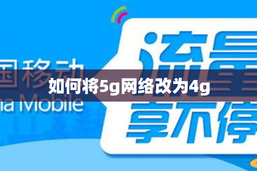 如何将5g网络改为4g