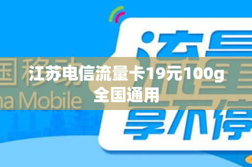 江苏电信流量卡19元100g全国通用