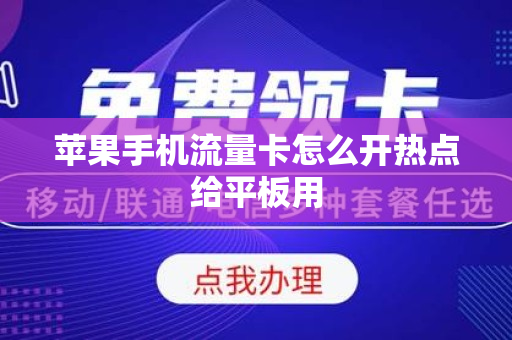 苹果手机流量卡怎么开热点给平板用