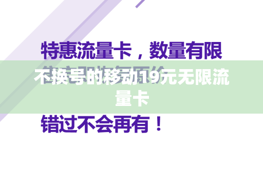 不换号的移动19元无限流量卡