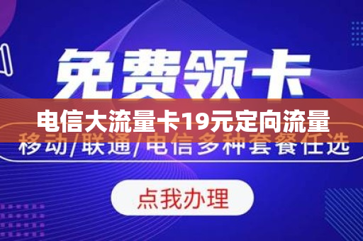 电信大流量卡19元定向流量