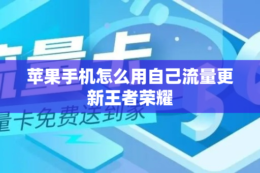 苹果手机怎么用自己流量更新王者荣耀