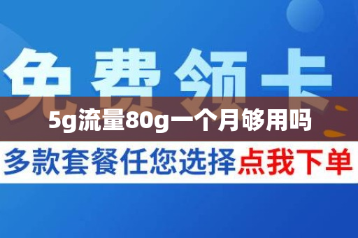 5g流量80g一个月够用吗