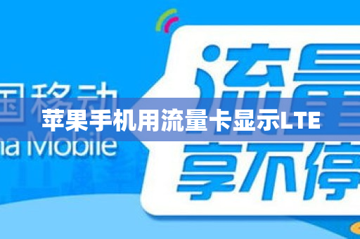 苹果手机用流量卡显示LTE