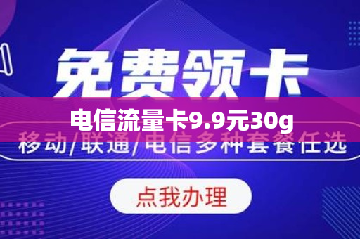 电信流量卡9.9元30g