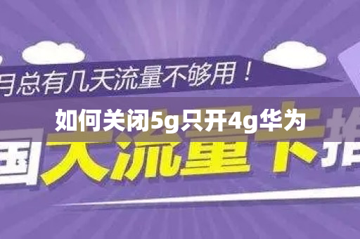 如何关闭5g只开4g华为