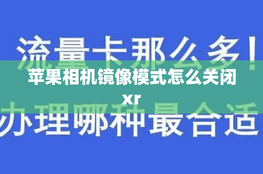 苹果相机镜像模式怎么关闭xr