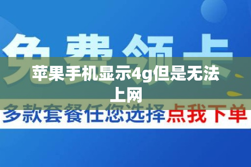 苹果手机显示4g但是无法上网