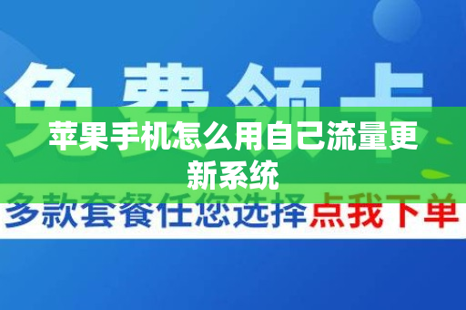 苹果手机怎么用自己流量更新系统