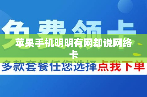 苹果手机明明有网却说网络卡