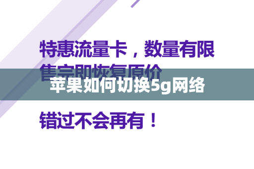 苹果如何切换5g网络