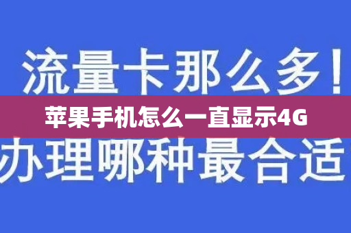 苹果手机怎么一直显示4G