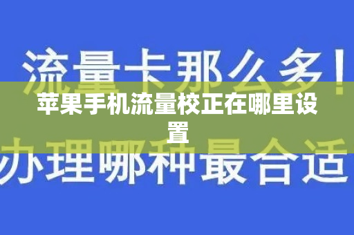 苹果手机流量校正在哪里设置