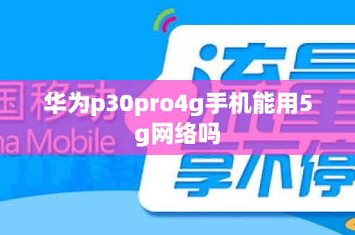 华为p30pro4g手机能用5g网络吗