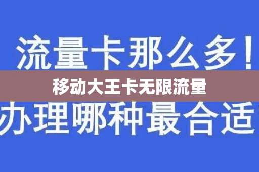 移动大王卡无限流量