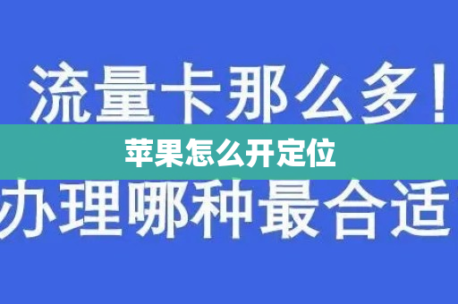 苹果怎么开定位