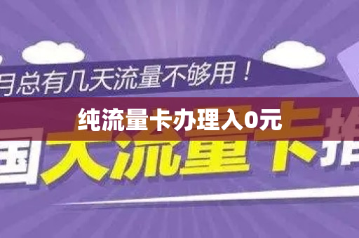 纯流量卡办理入0元