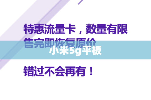 小米5g平板