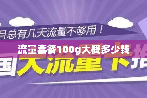 流量套餐100g大概多少钱