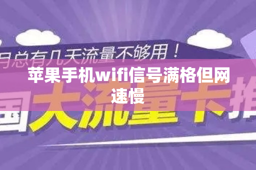 苹果手机wifi信号满格但网速慢