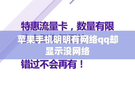 苹果手机明明有网络qq却显示没网络