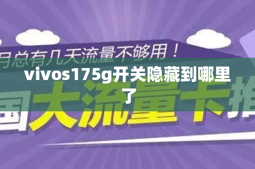 vivos175g开关隐藏到哪里了