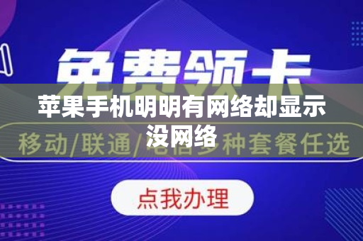 苹果手机明明有网络却显示没网络