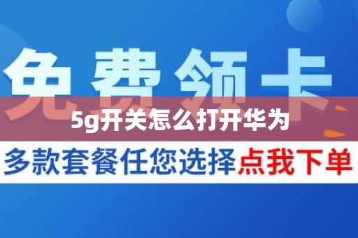 5g开关怎么打开华为