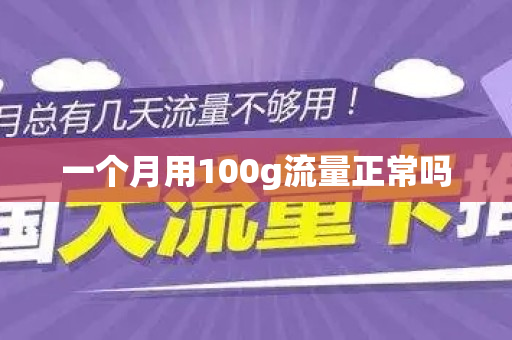 一个月用100g流量正常吗