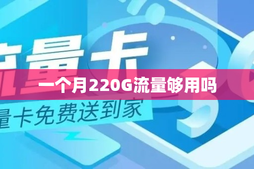 一个月220G流量够用吗