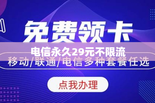 电信永久29元不限流