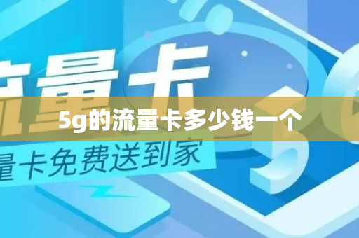 5g的流量卡多少钱一个