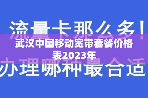 武汉中国移动宽带套餐价格表2023年