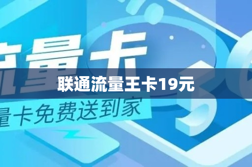 联通流量王卡19元