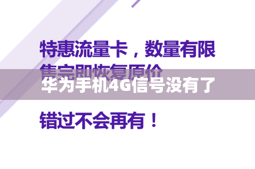 华为手机4G信号没有了