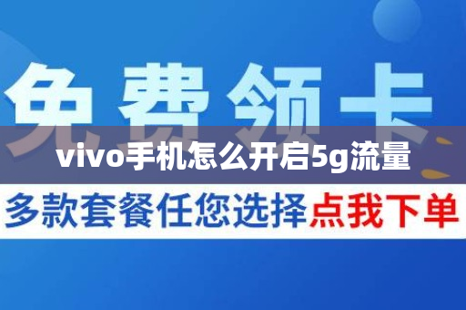 vivo手机怎么开启5g流量