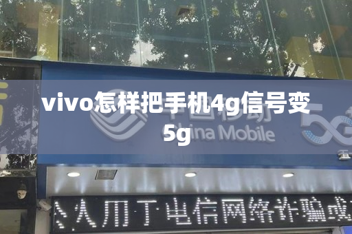 vivo怎样把手机4g信号变5g