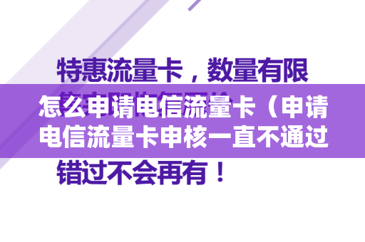 怎么申请电信流量卡（申请电信流量卡申核一直不通过）