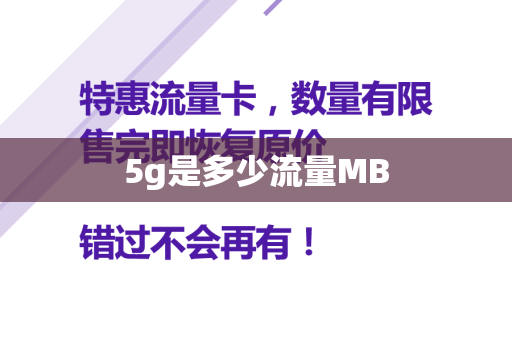 5g是多少流量MB