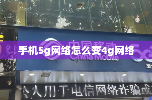 手机5g网络怎么变4g网络