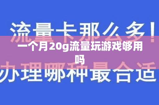 一个月20g流量玩游戏够用吗