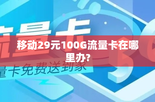 移动29元100G流量卡在哪里办?