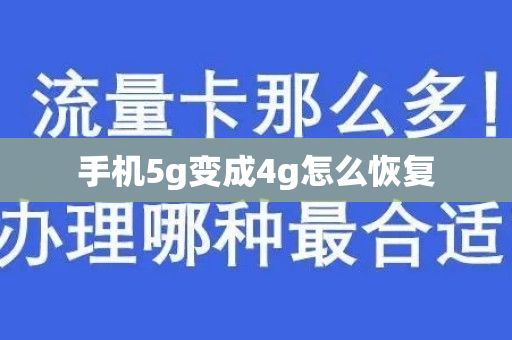 手机5g变成4g怎么恢复