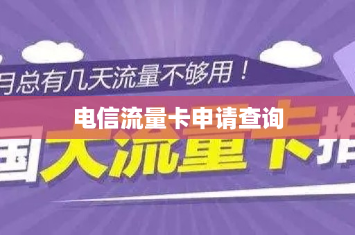 电信流量卡申请查询