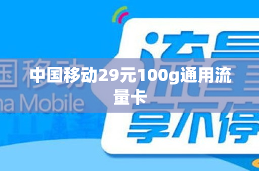 中国移动29元100g通用流量卡