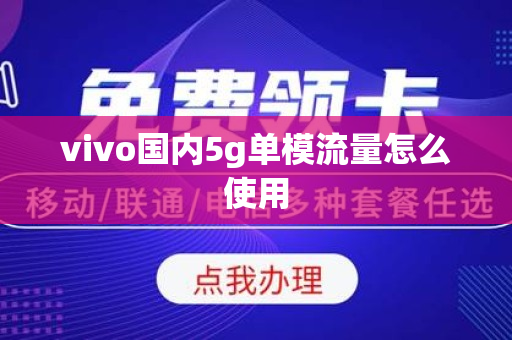 vivo国内5g单模流量怎么使用