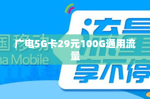 广电5G卡29元100G通用流量